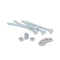 Perno coche + Tuercas + Arandelas 1/4x4"" x 4 unidades