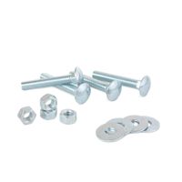 Perno coche + Tuerca + Arandela 5/16"" x 2"" x 4 unidades