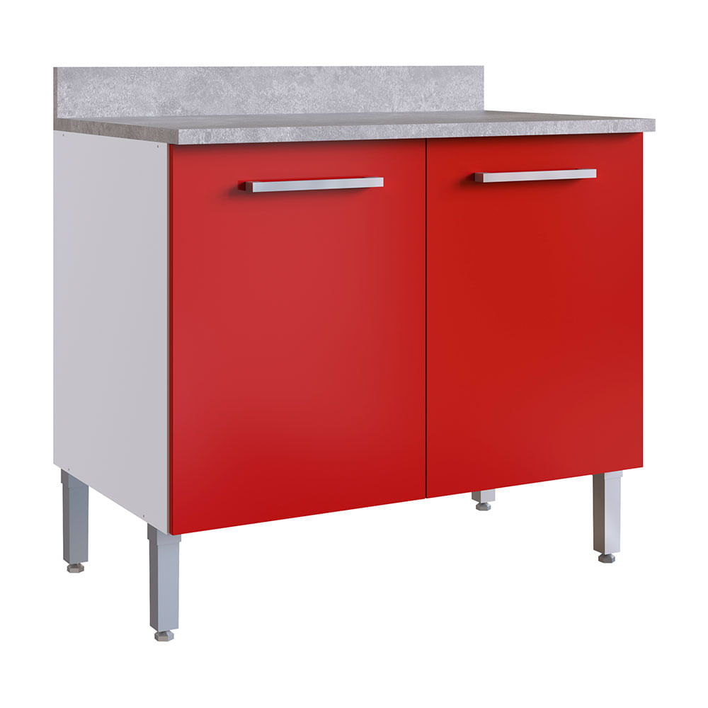 Módulo bajo 80cm Lunar Rojo Orange