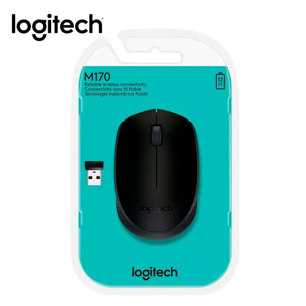 Mouse Logitech M170 Wireless Black - Promart