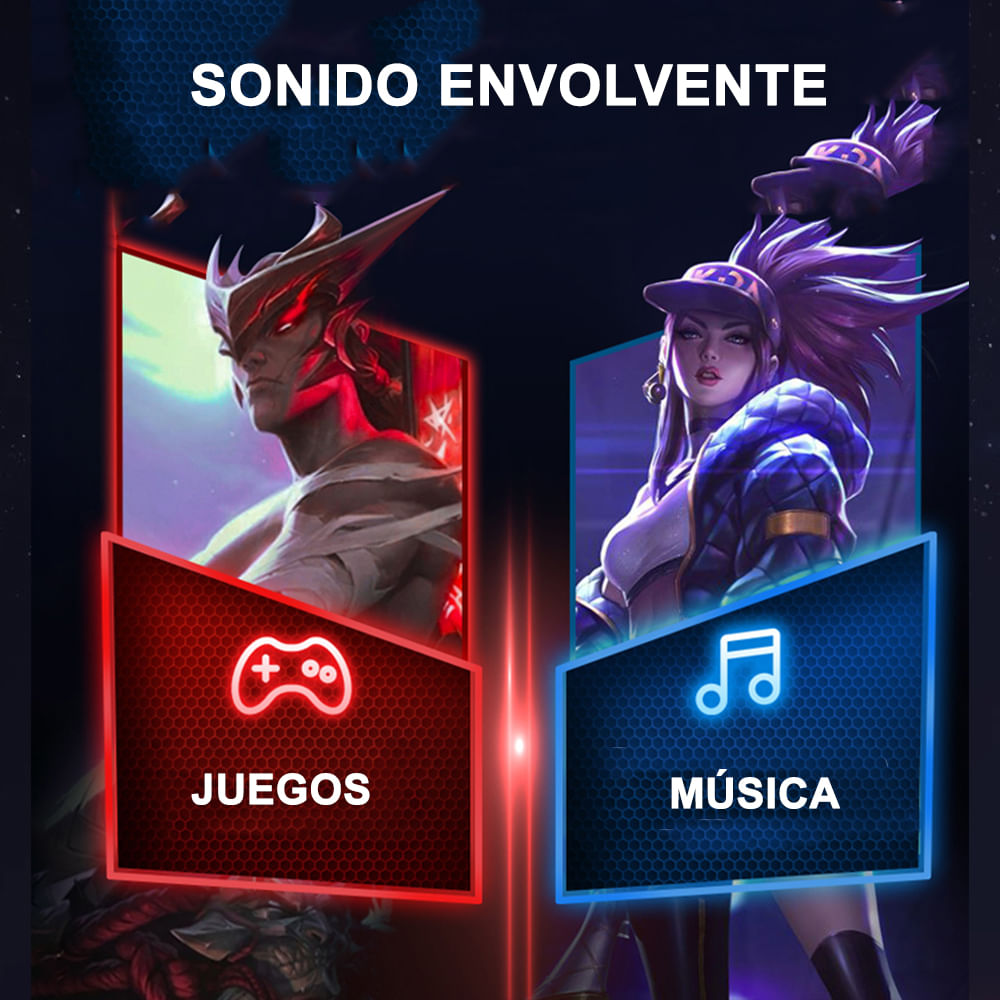 Audífonos Gamer Bluetooth M28 Inalámbrico Con Luces Profesionales Power