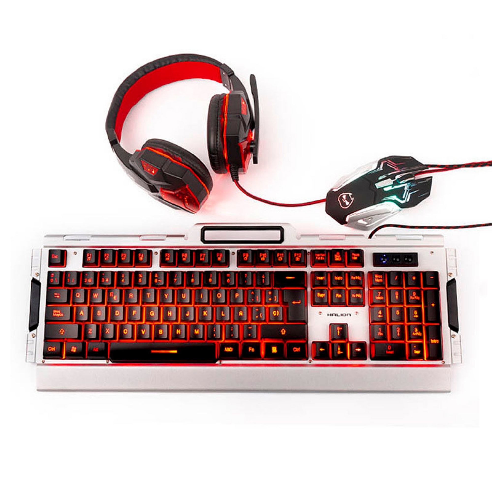 Combo Gamer Panzer 3 en 1: Teclado, Mouse y Audífono Gaming Halion