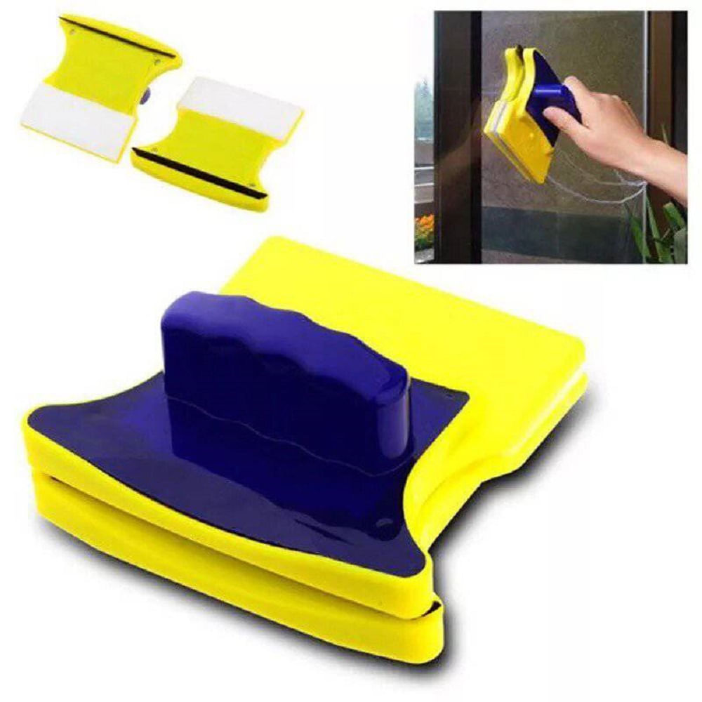 Limpiador Vidrio Ventana Interior y Exterior Magnético Amarillo Cuadrado -  Promart