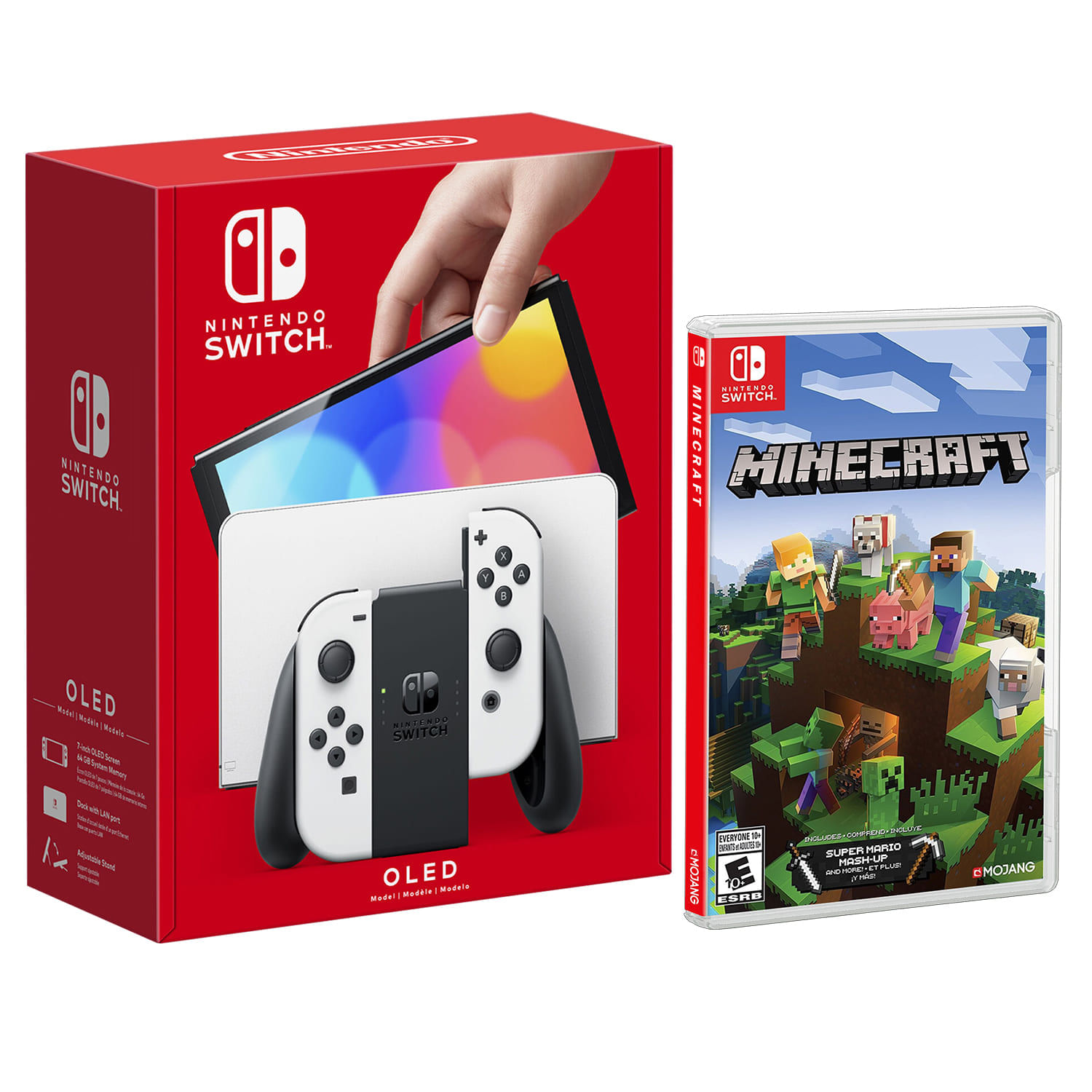 Consola Nintendo Switch OLED Blanca + Minecraft