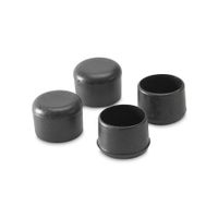 Regatón Redondo 7/8 Global Trader Negro Protectores de Plástico para Sillas (4 unidades)