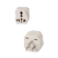 Adaptador Universal Espiga Plana 10A 250V + Tierra PVC Wonpro Beige