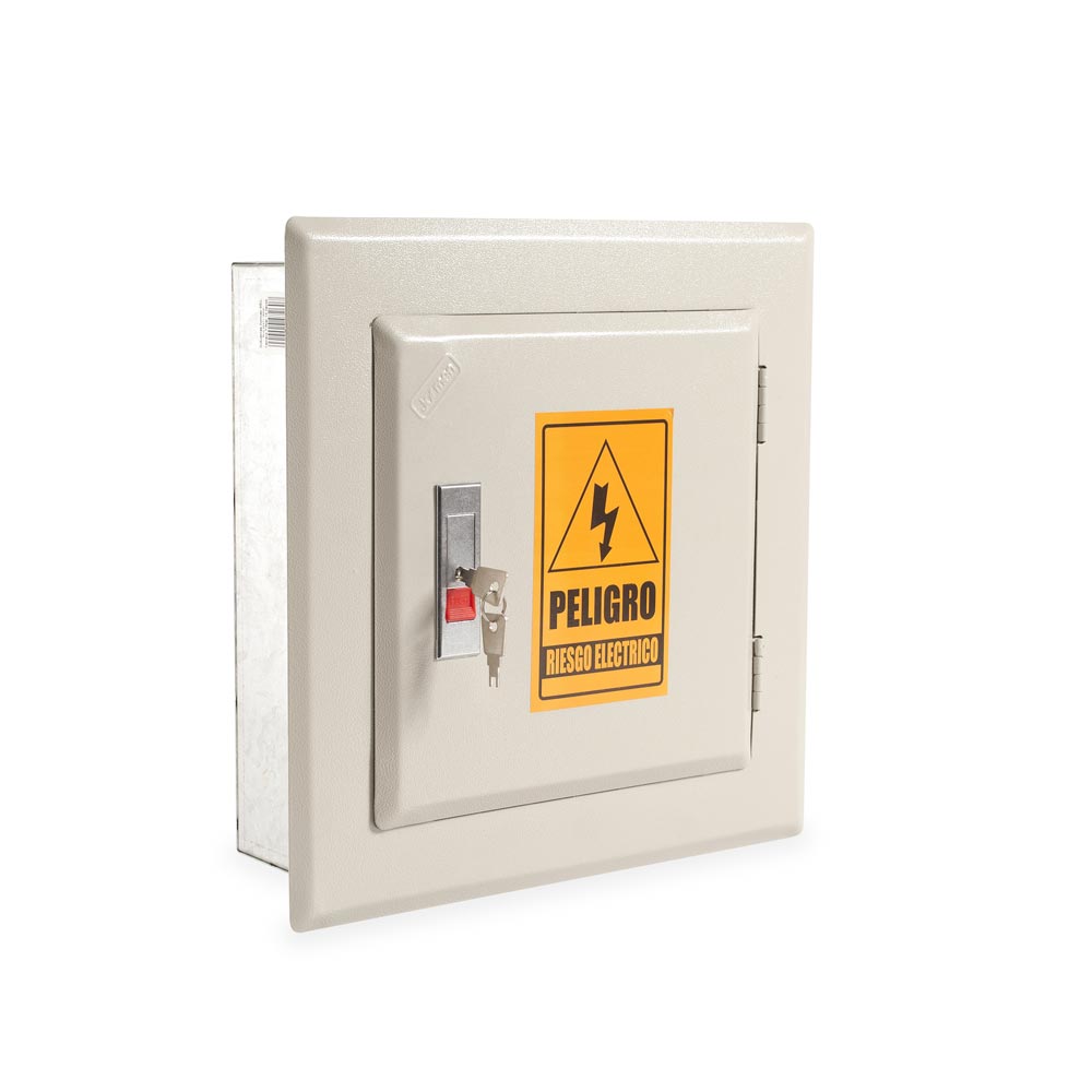 Tablero Monofásico Jormen 20 Polos 10 Llaves RIELDIN Beige 34x34 cm