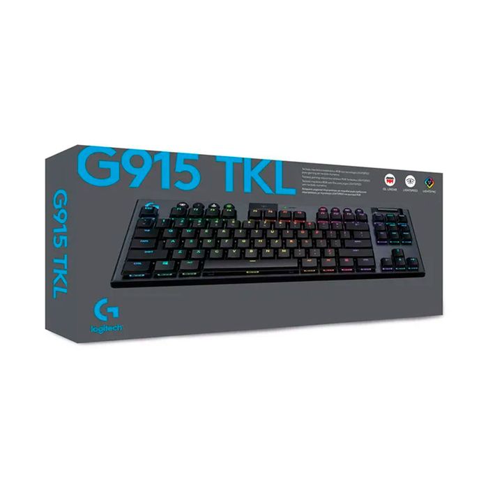 Teclado Gamer Mecánico Logitech G915 Tkl Black Promart