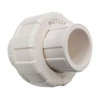 Unión Universal PVC Metusa 3/4'' Blanco de Alta Resistencia