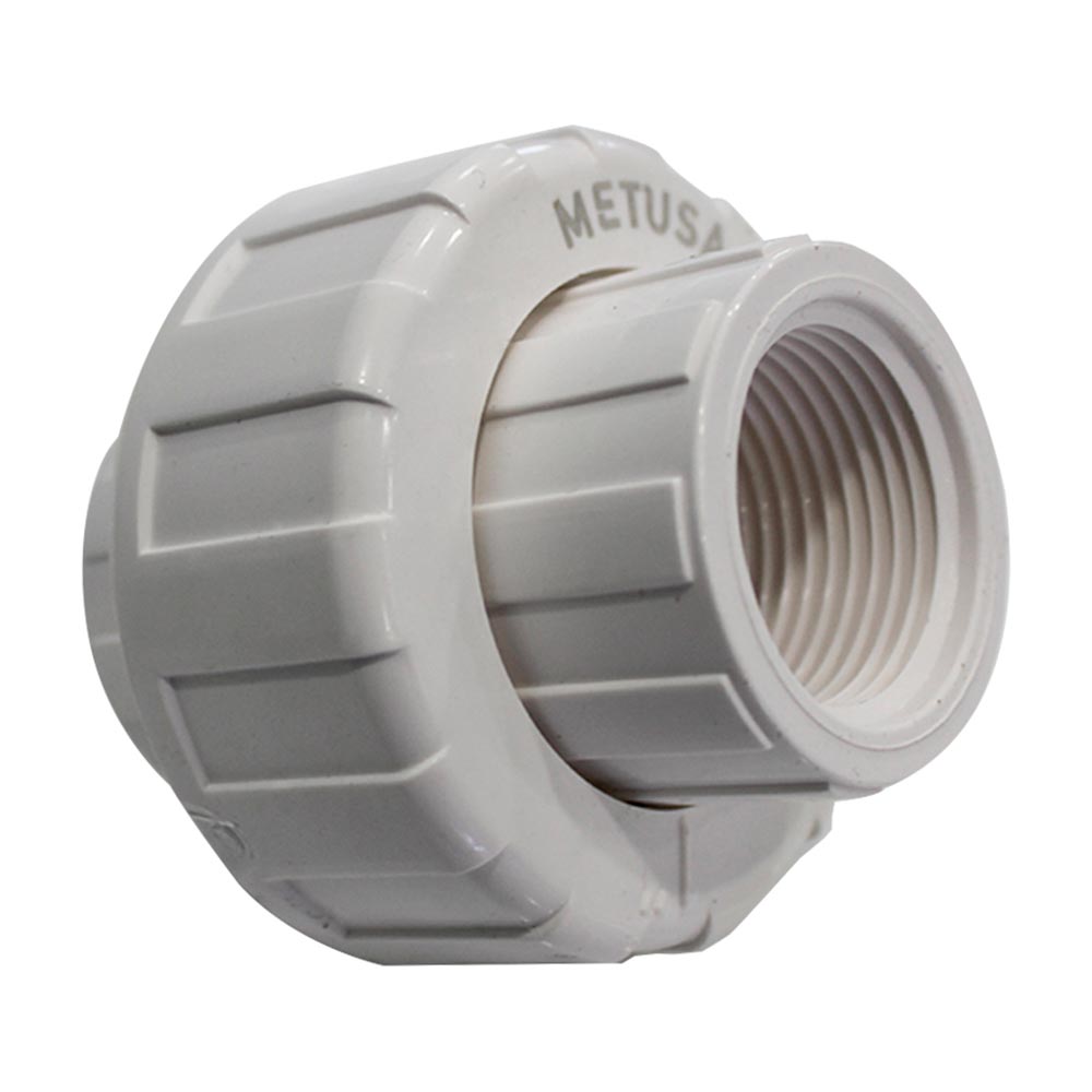 Unión Universal PVC Metusa 1'' Blanco para Agua Fría/Caliente