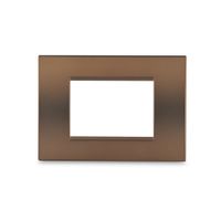 Placa 3M Rectangular Bronce Living Light Bticino