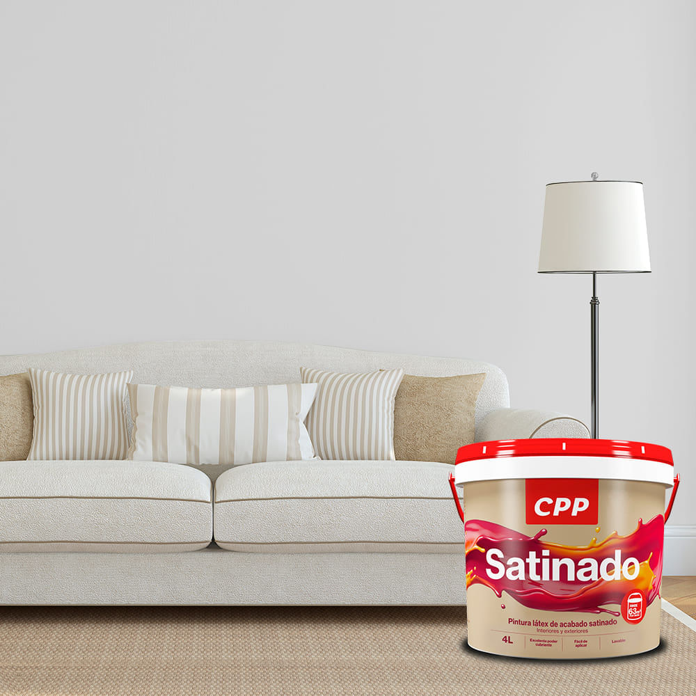 Pintura Látex Acrílico Satinado Gris Claro 4 litros - Promart