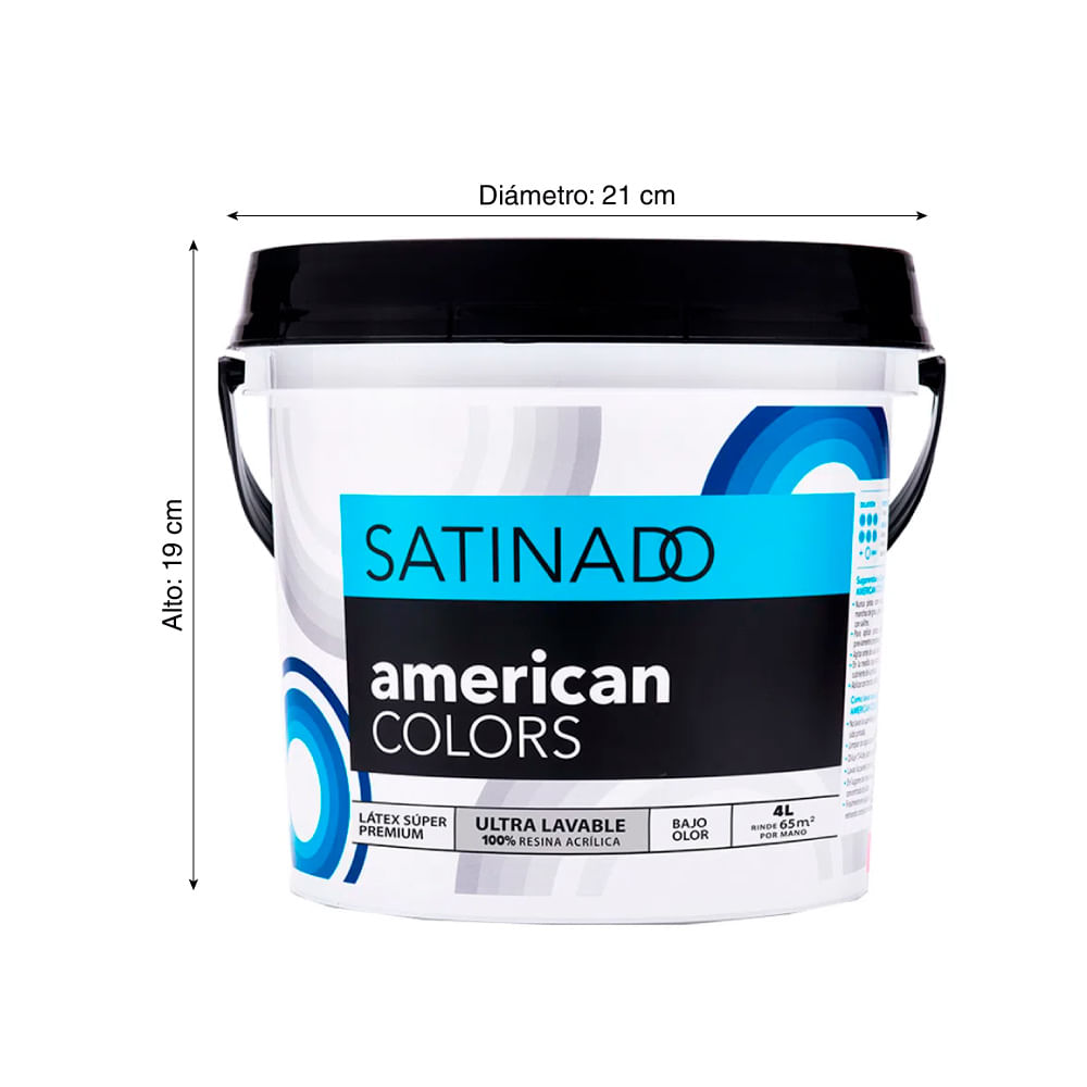 Pintura Látex Premium Satinada Blanco Perla 4 litros - Promart