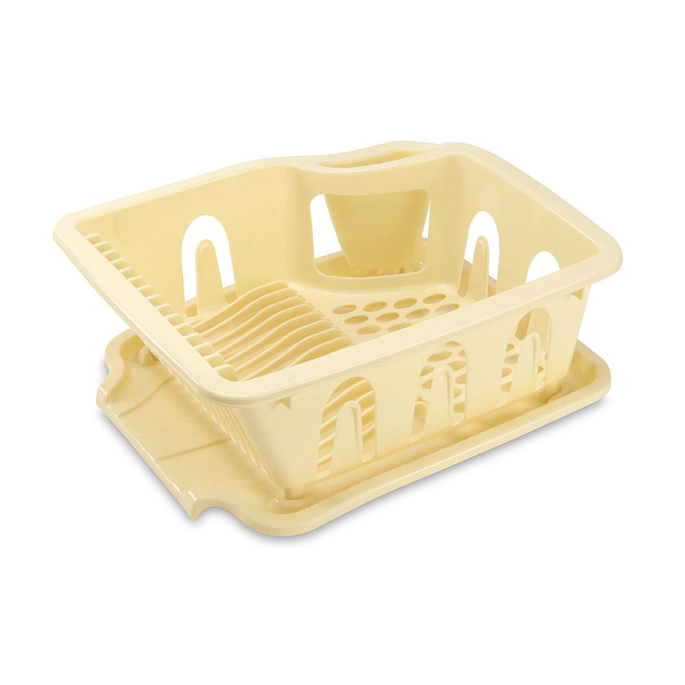 Escurridor plástico para 14 platos beige Basa