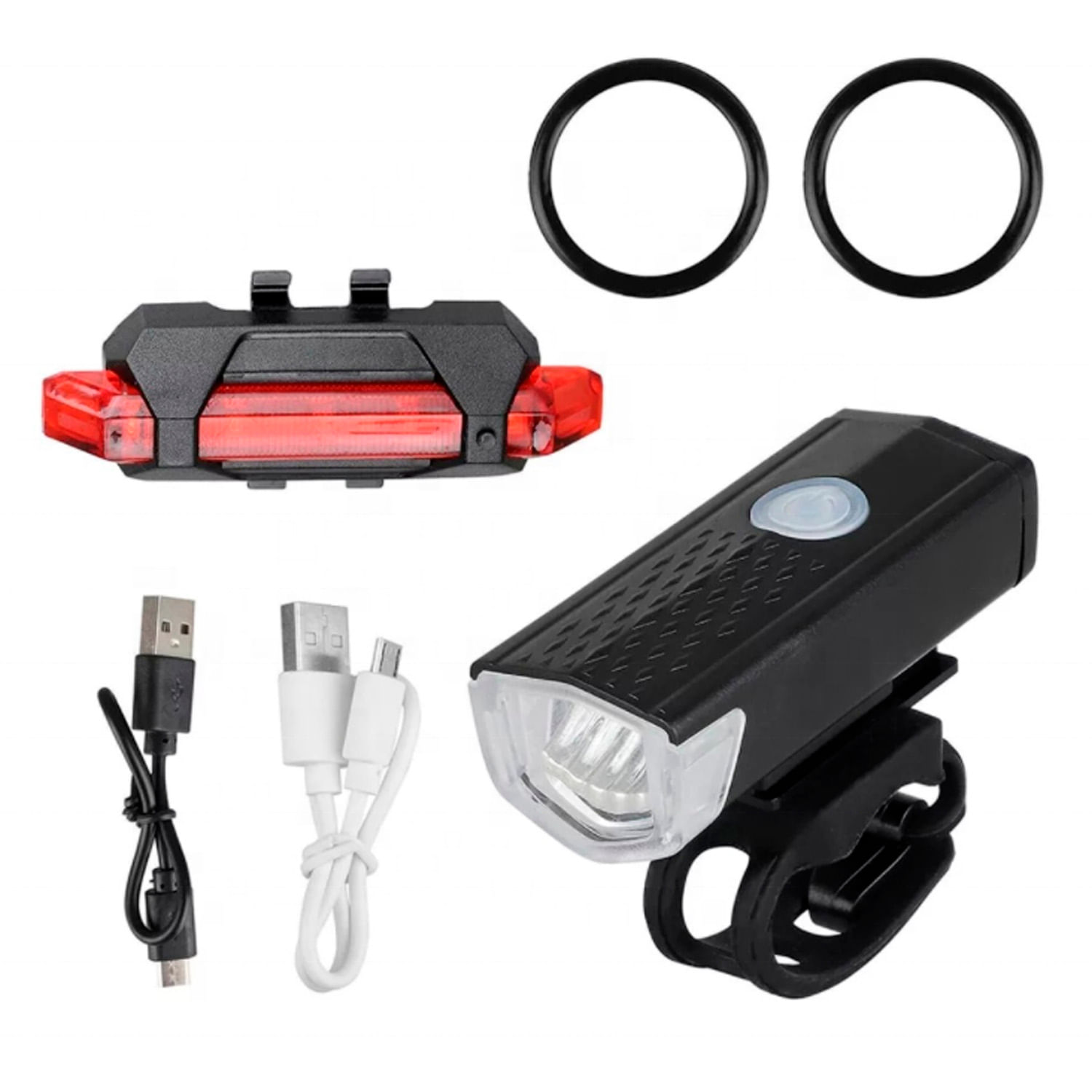 Luz LED Trasera y Frontal para Bicicleta con Bateria Recargable