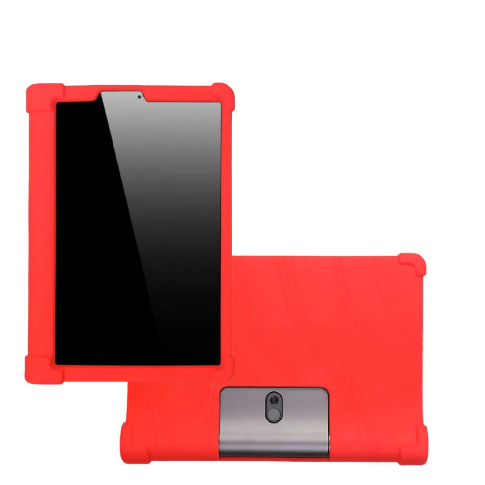 Funda Case Silicona Lenovo Yoga Smart Tab 10.1 YT-X705F Viajero Anticaídas  Rojo - Promart