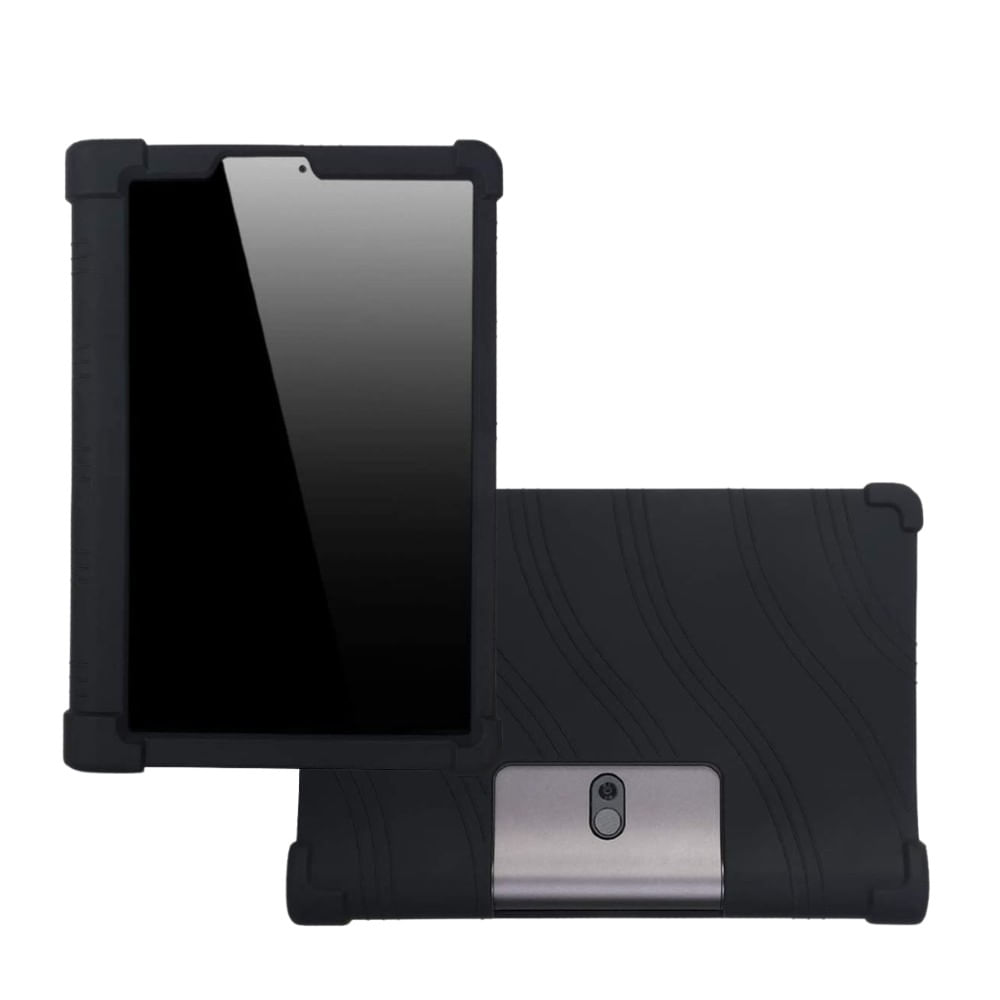 Muchos natural jalea Funda Case Silicona Lenovo Yoga Smart Tab 10.1 YT-X705F Viajero Anticaídas  Negro - Promart