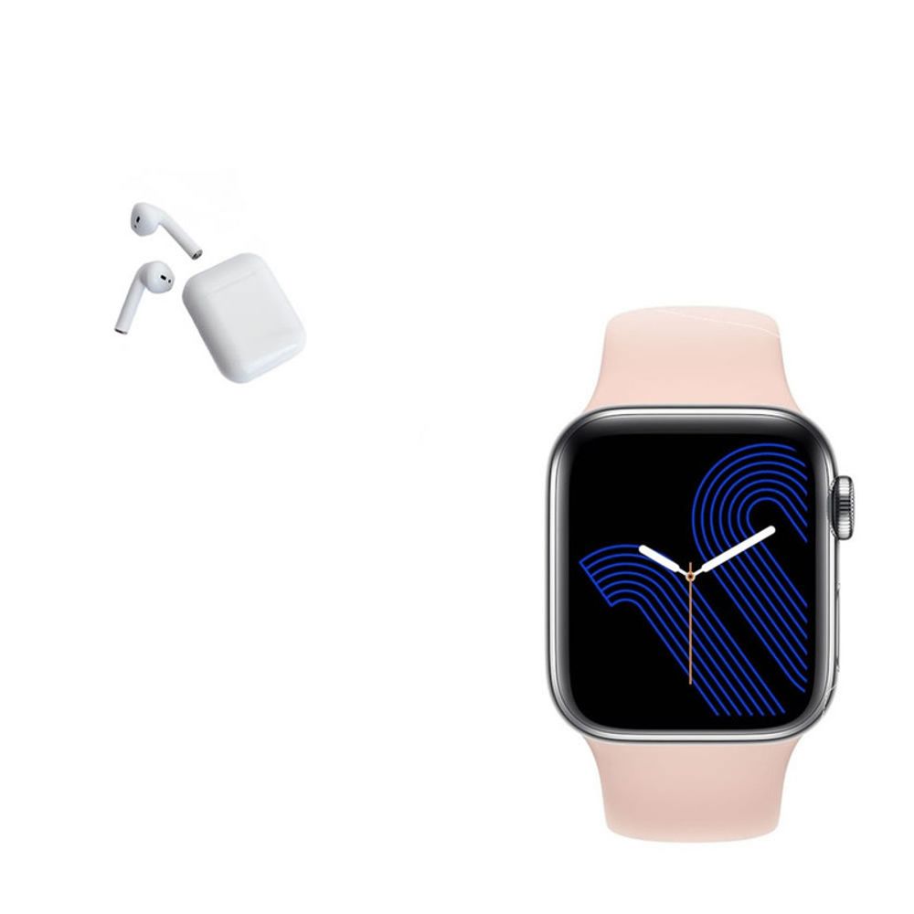 Smartwatch I7 Pro Max Serie 7 Rosado y Audifono I13 Pro Blanco - Promart