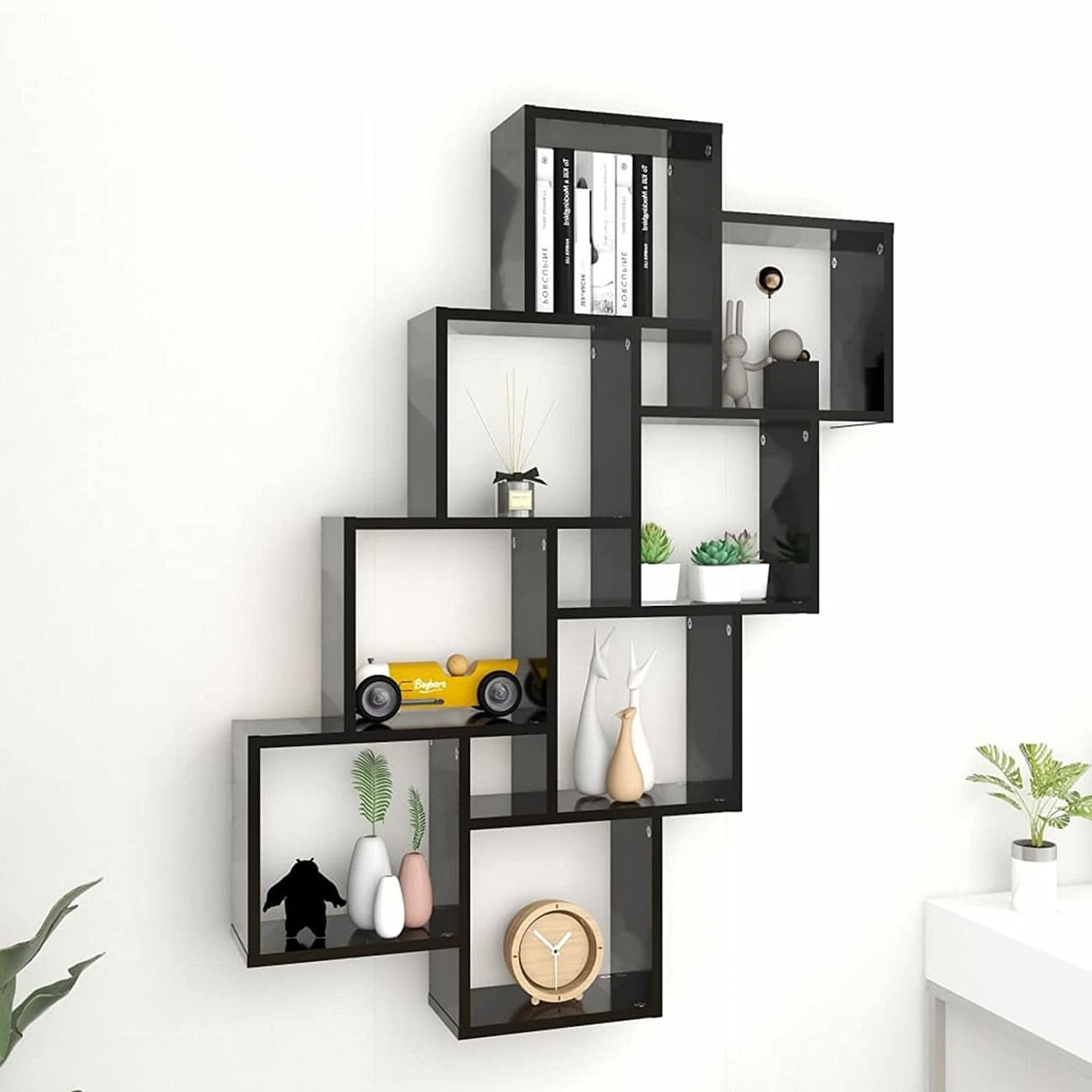 Repisa Decorativa Cubo Bonno Latrell Negro