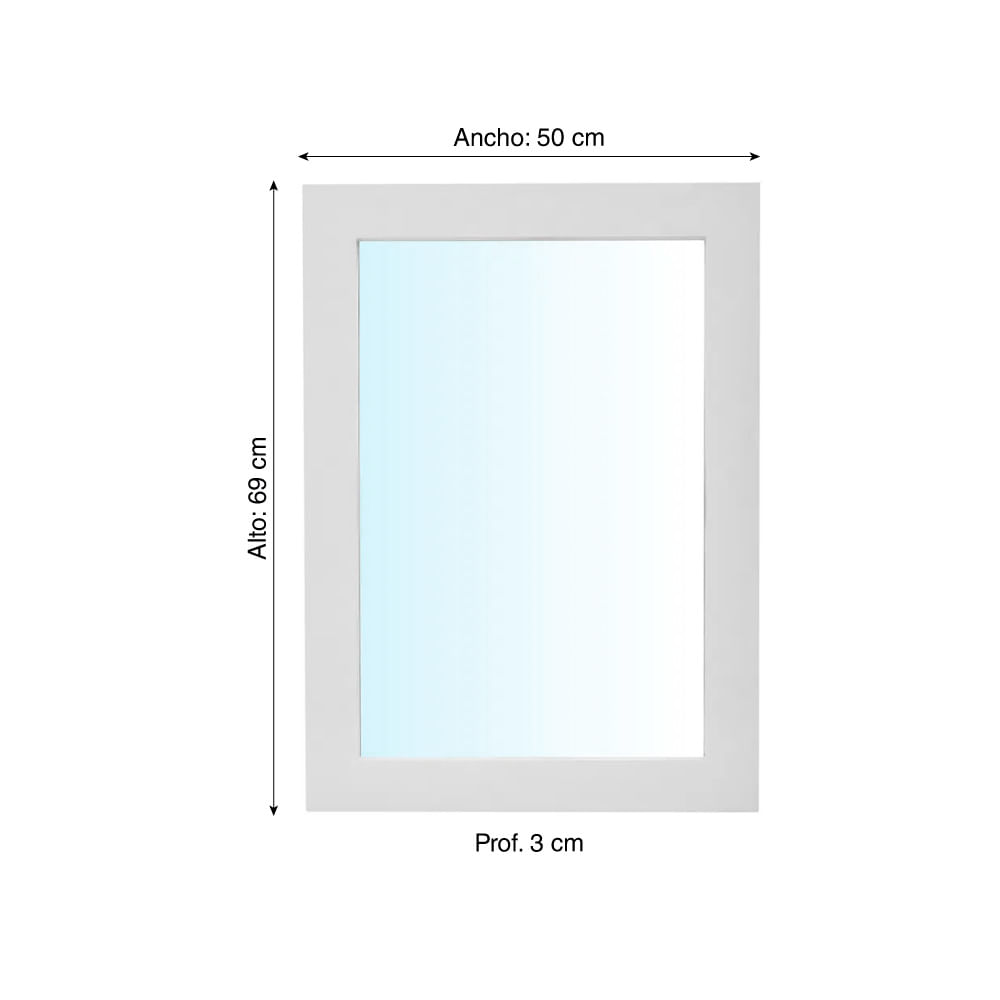 Espejo Elegant Blanco - Promart