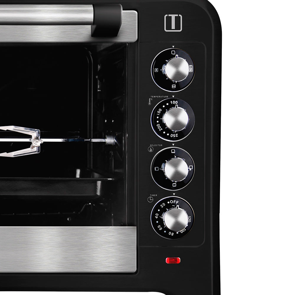Horno eléctrico Tofu 60 cm Inox con vidrio negro 220V Haceb - Haceb