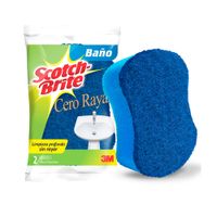 Esponja Cero Raya 2 en 1 Baño Scotch Brite X2 Unid