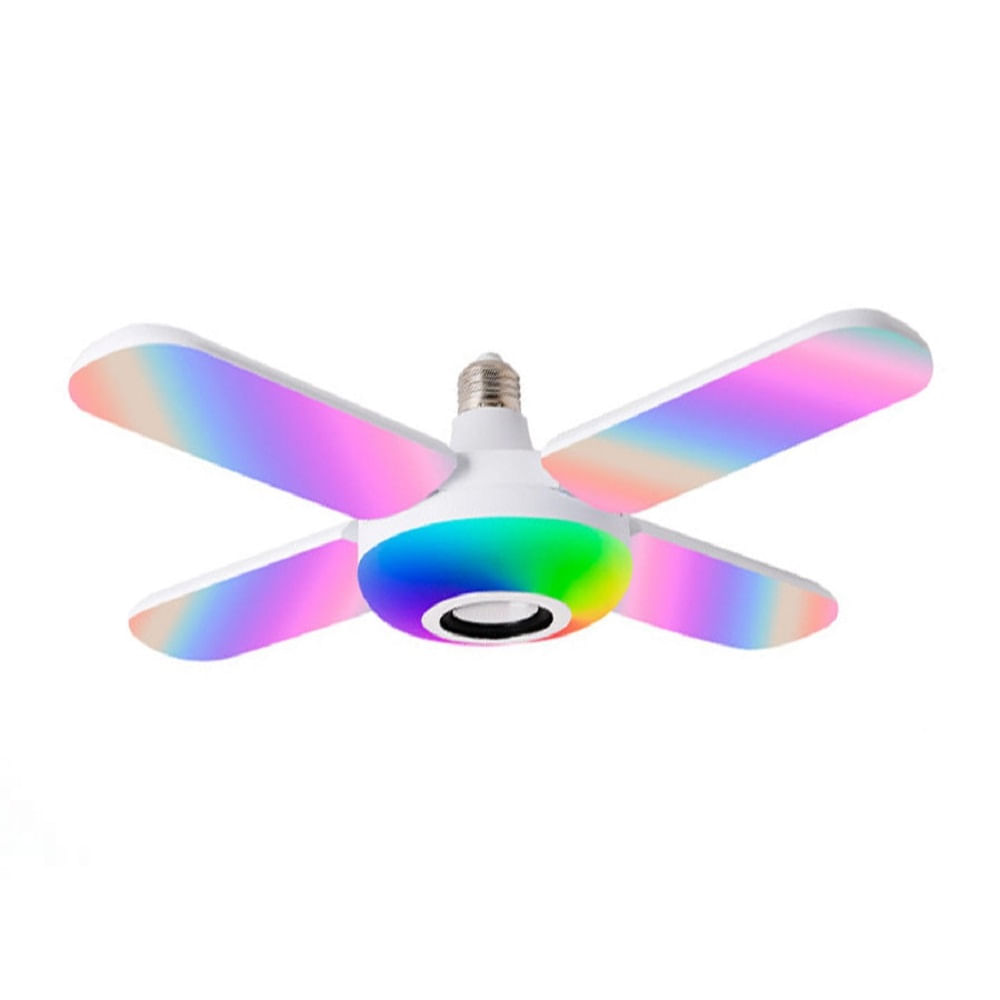 Foco Led con Parlante Bluetooth Ventilador