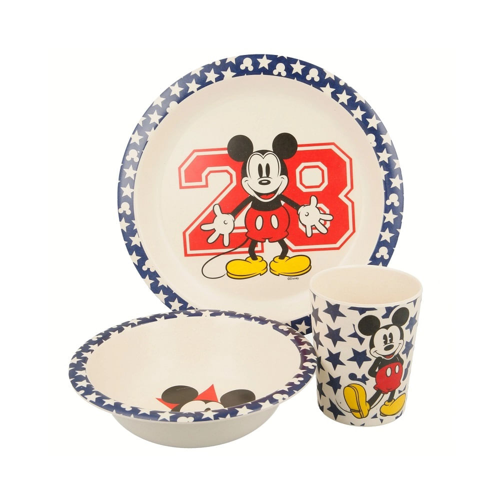 Set De Vajilla 3 Piezas Infantil Mickey Mouse - Promart