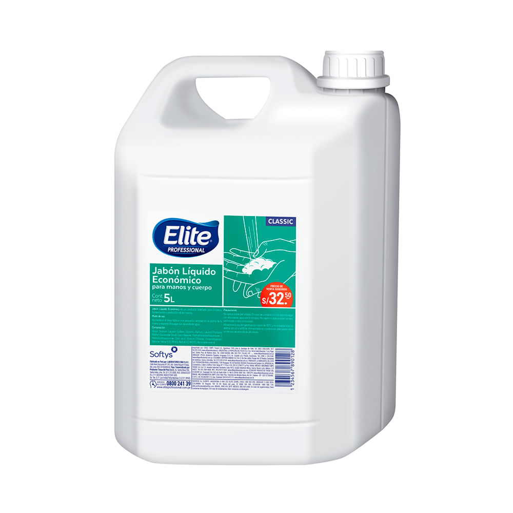 Jabón Liquido Económico 5 litros Elite Professional