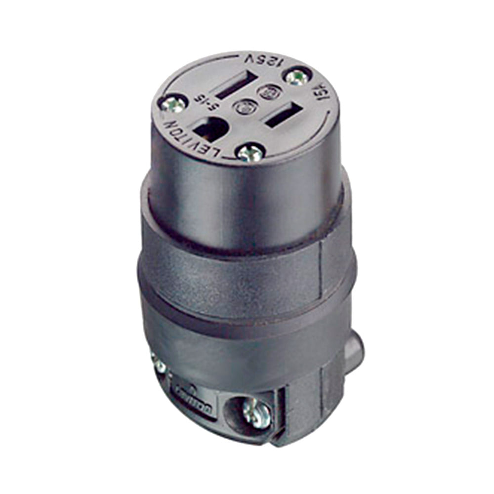 Conector Aereo PVC Caucho Leviton Modelo 515CR 15A 125V