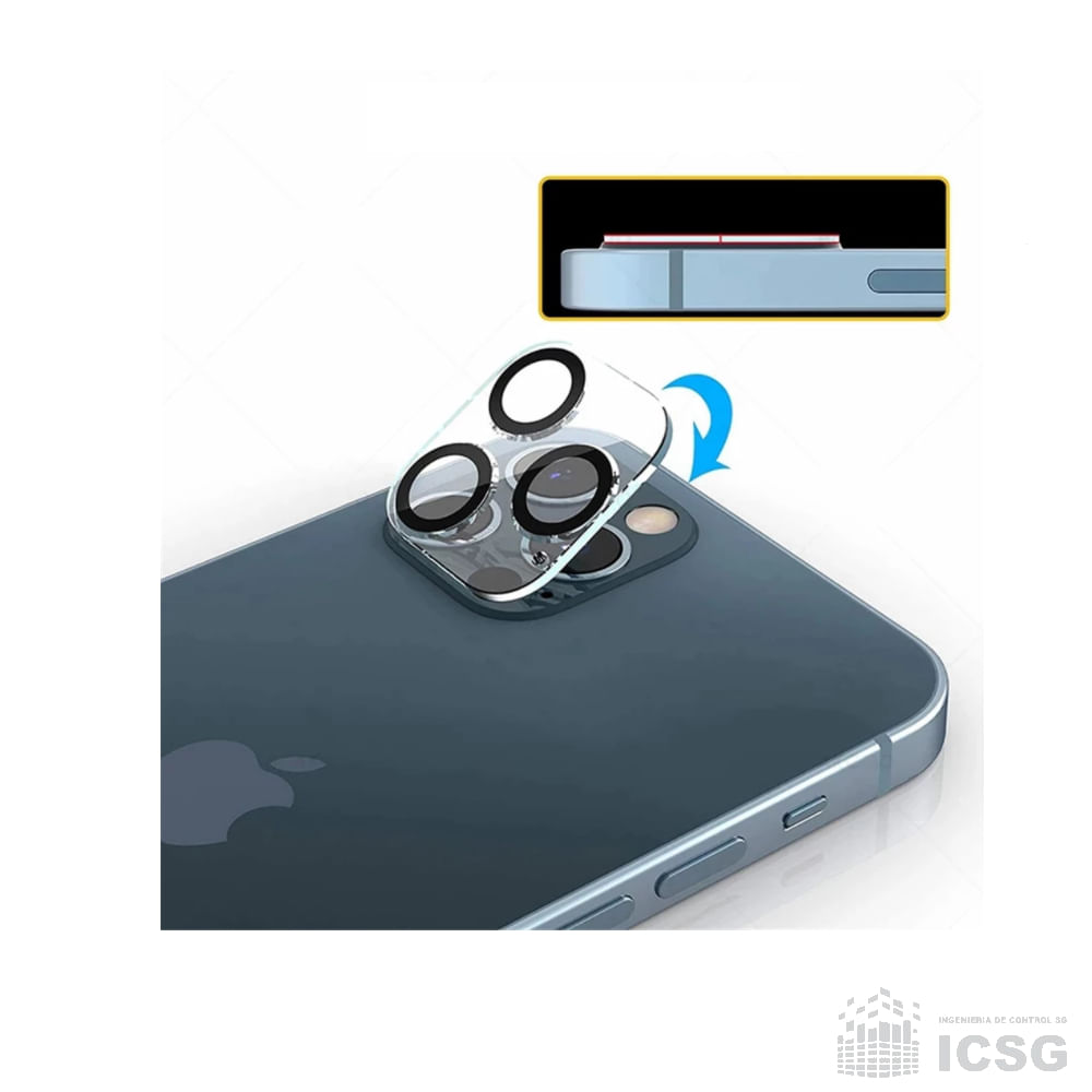 Vidrio Protector de Cámara para iPhone 12 Pro Max - Negro - Promart
