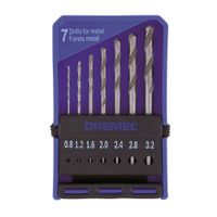 Juego de Brocas Dremel Modelo 628 de Acero Rápido Set de 7 Brocas