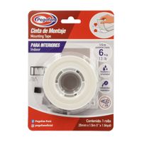 Cinta montaje interiores 25x1.5m Pegafan