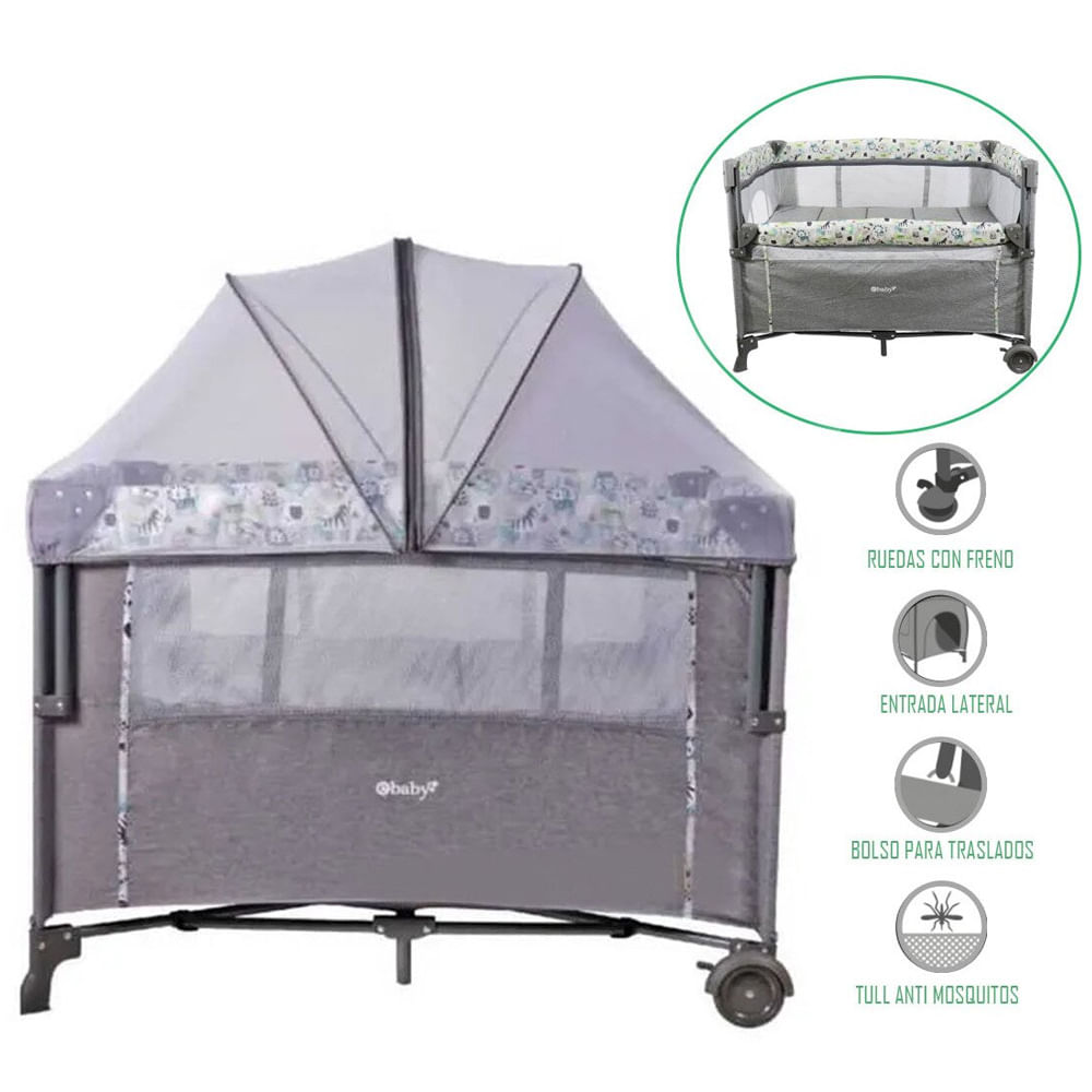 Cuna Colecho Nala EB751GB Gris/Azul Ebaby