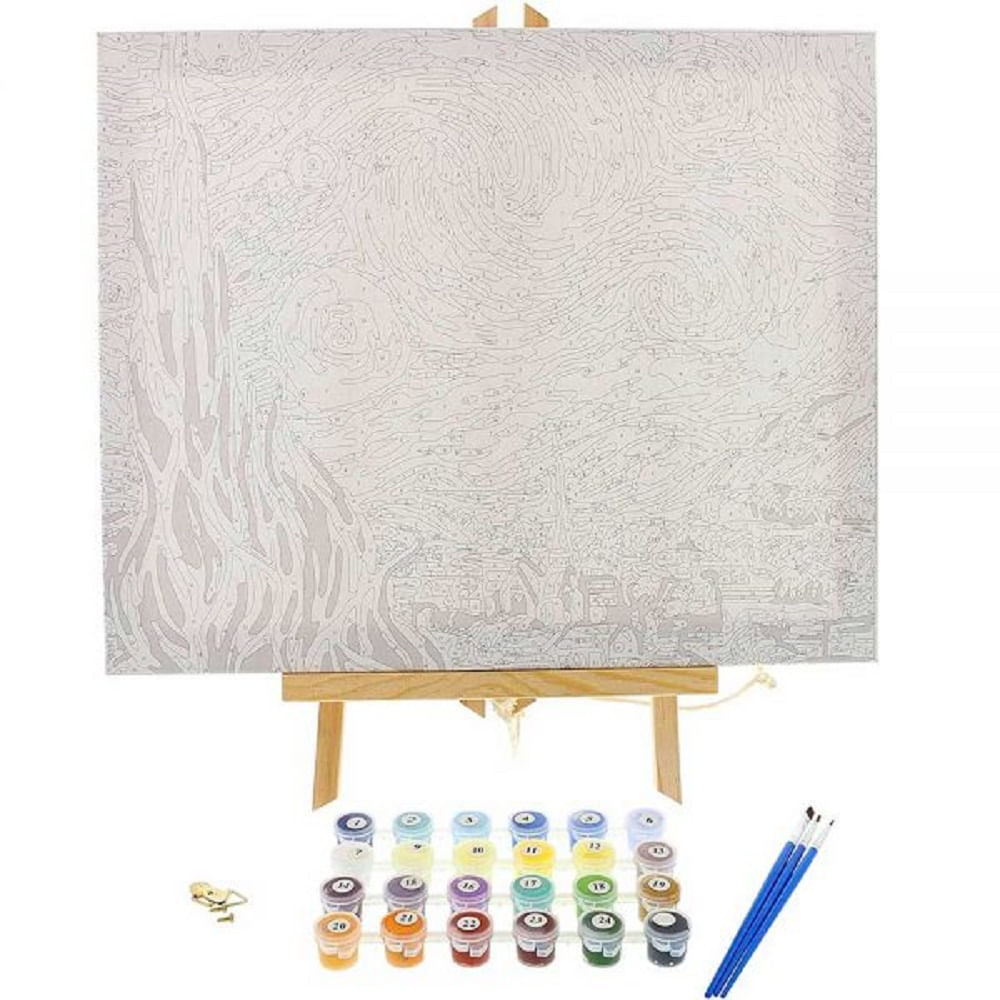 Kit de Cuadro para Pintar al Óleo por Números Minimundo Lago de Cisnes 65 x  50 cm