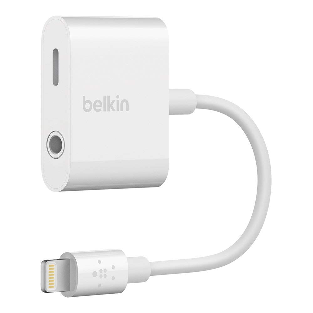 Adaptador Belkin Lightning 3.5mm Audio + Charge Rockstar Aux Adapter/iPhone  XS XR 8 - F8J212dsWHT - Promart