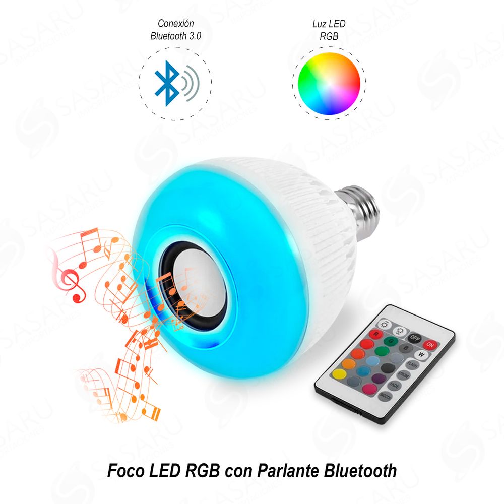 Diez Chicle Adición Foco LED RGB con Parlante Bluetooth - Promart