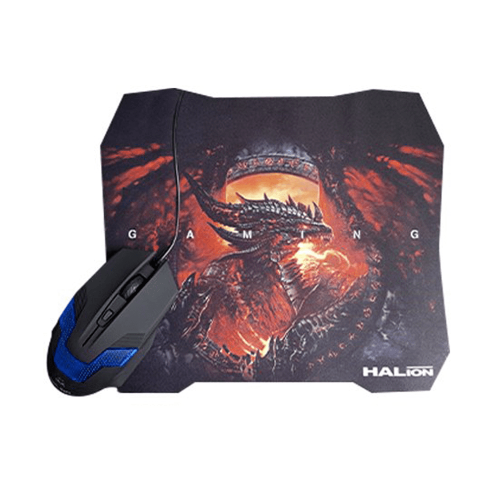 KIt Mouse + Mousepad Halion HA-919P Freak Gamer 6D