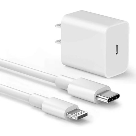 Cargador Apple de Carga Rápida USB C de 20W + Cable Lightning a