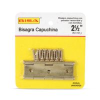 Bisagra Capuchina Liviana Bronce 21/2x13/8"" x 2 unidades