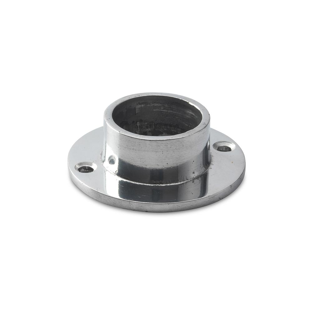 Canopla para tubo redondo cromado 25 mm