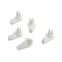 Ganchos de PVC Zender Mágico 3 cm (6Kg) x 5 Unidades Blanco