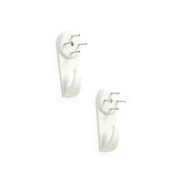 Ganchos de Plástico Zender Mágico 5 cm x 2 Unidades Blanco