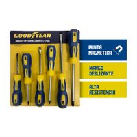 Juego de Destornilladores Goodyear Magnéticos de 6 Piezas