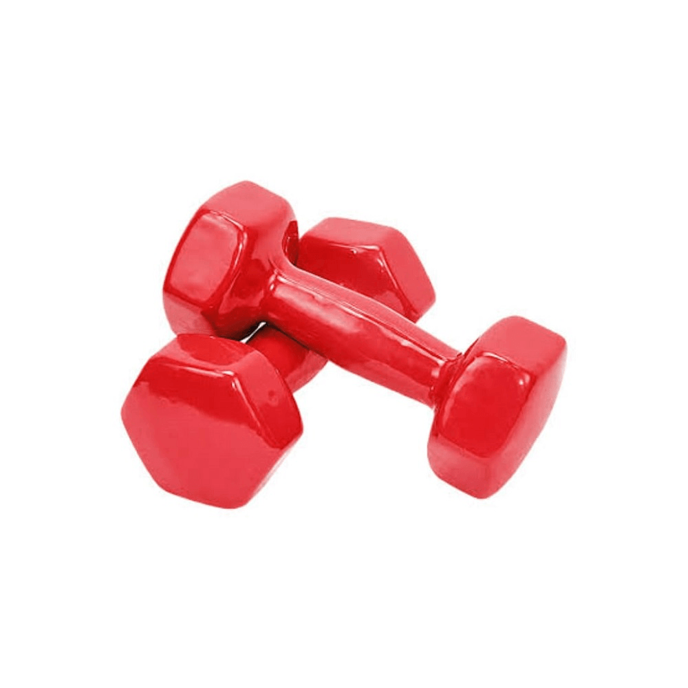 Par de Pesas Mancuernas Plastificadas de 1 Kg