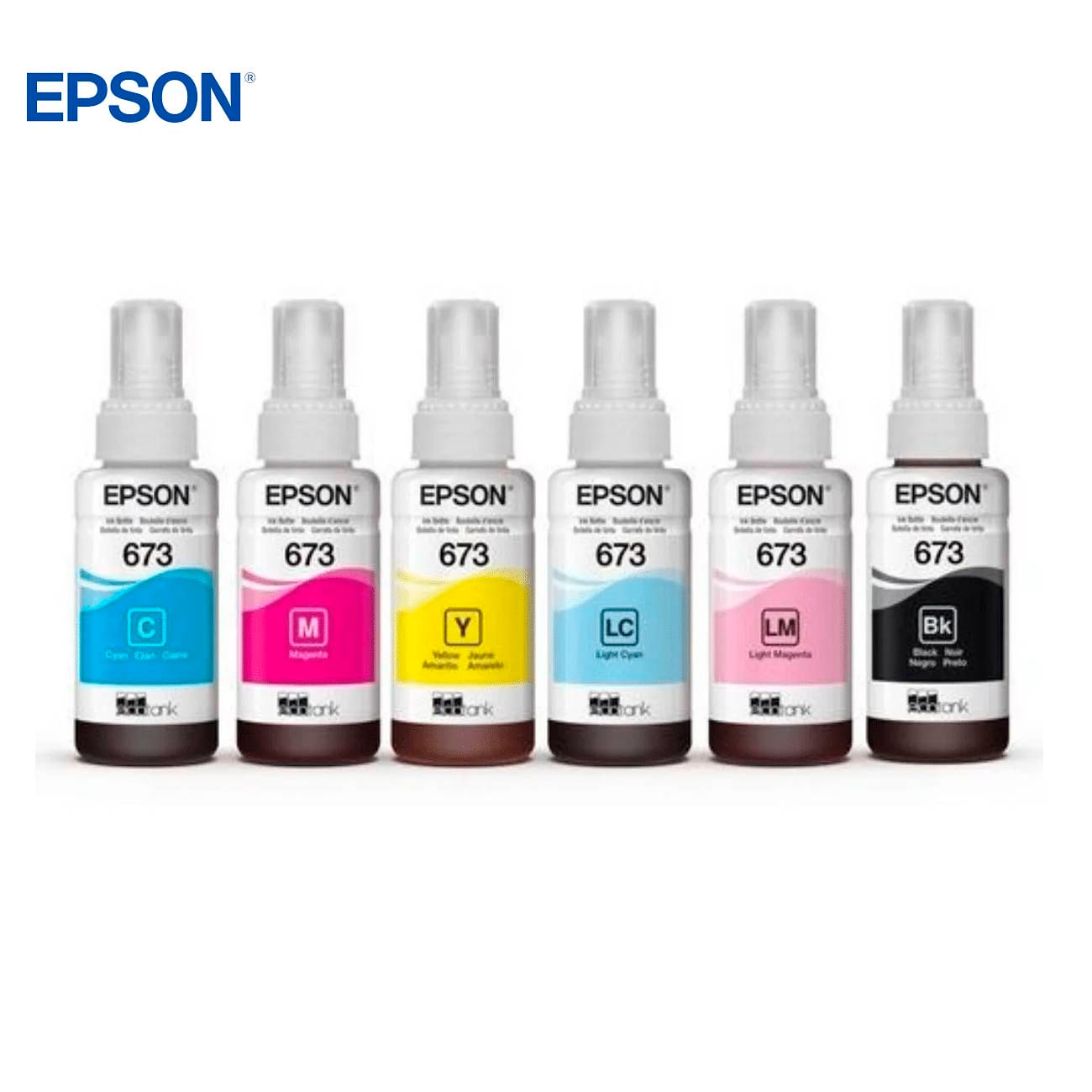 Kit Tintas Originales Epson 673 Cyan Magenta Yellow Black - | Knasta Chile