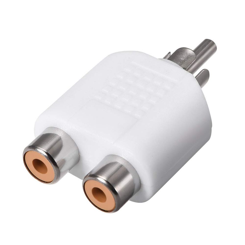 Adaptador Audio Rca Macho A 2rca Hembra Blanco Promart 