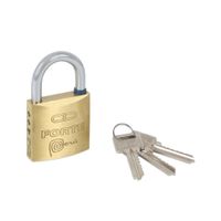 Candado con llave Forte F50 mm cilindro 8 en Bronce/Acero Pulido/Cromado