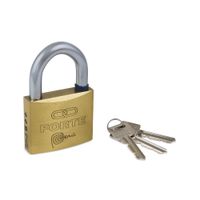 Candado con llave Forte F 70 mm cilindro 8 Bronce/Acero Pulido/Cromado