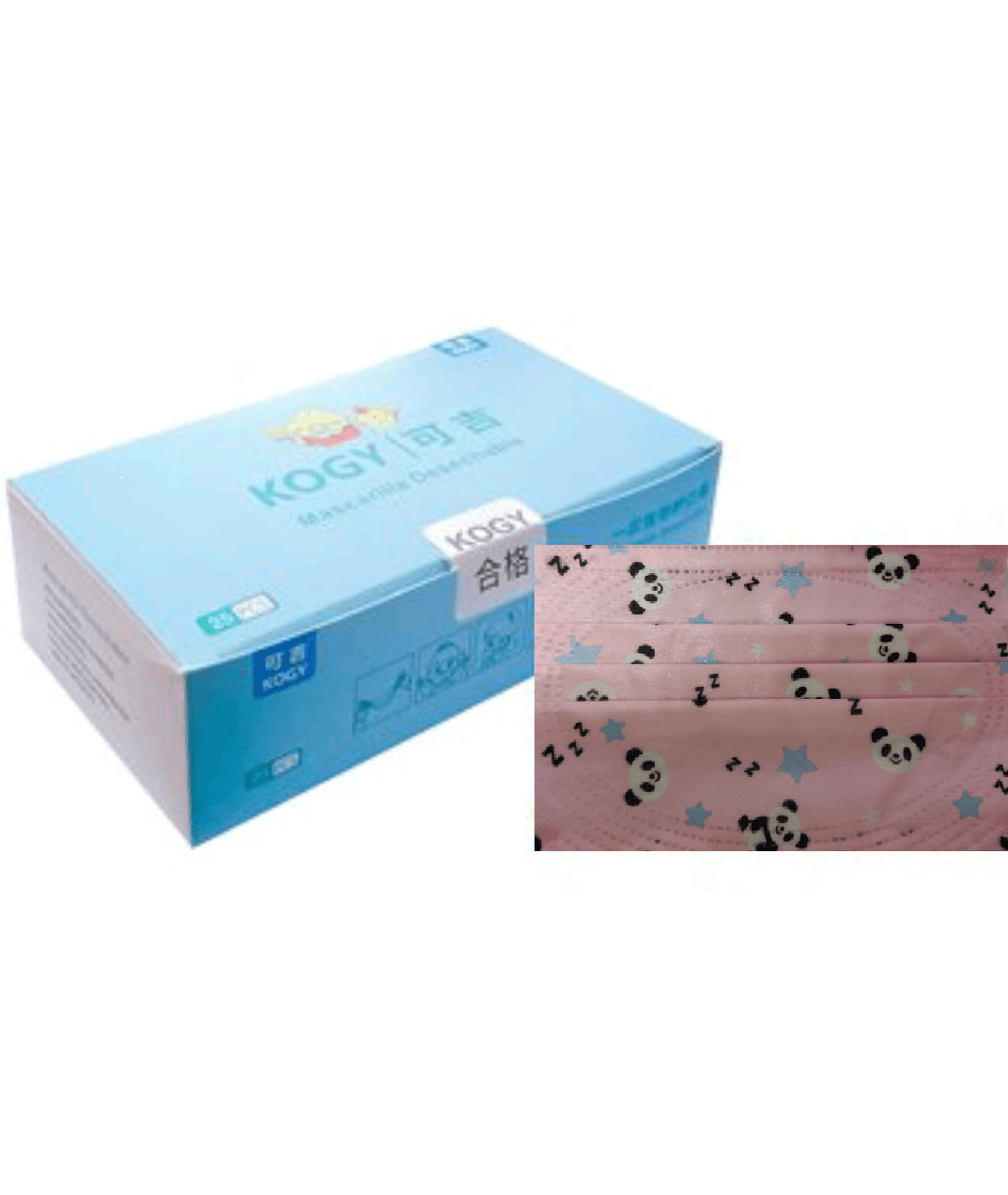 Mascarilla Quirurgica Niñas Kogy / Oso Rosado / Caja x 25 unidades